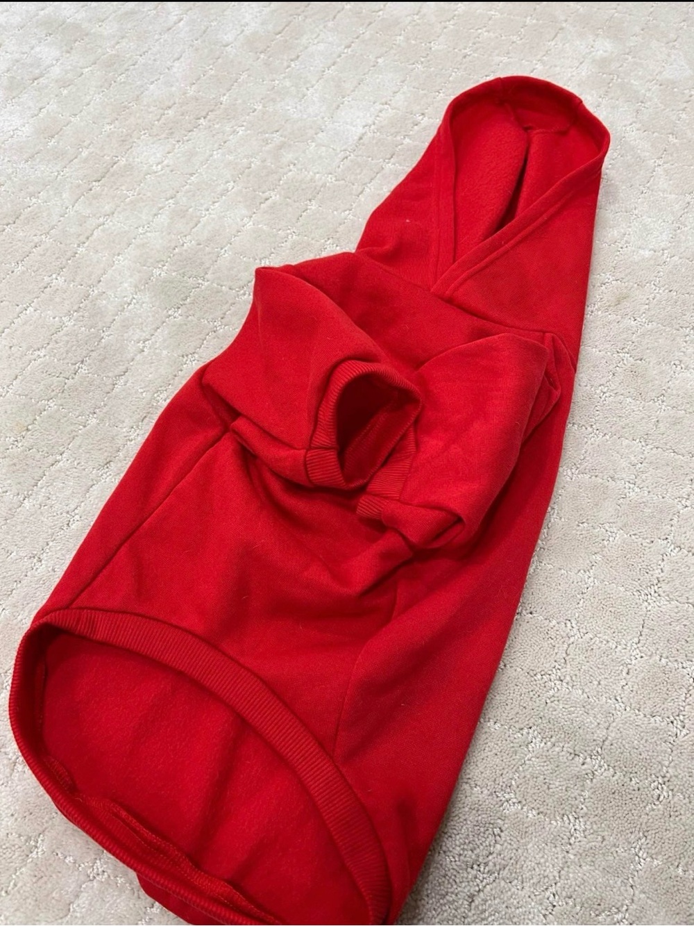 Red Cozy Hooded Dog Sweatshirt